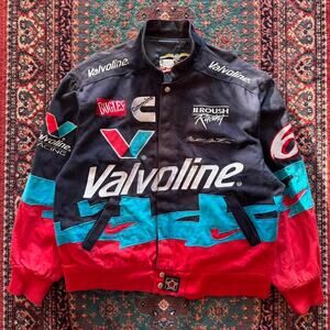 Vintage 90s Jeff Hamilton NASCAR Mark Martin # 6 Racing Jacket Mens Size Large
